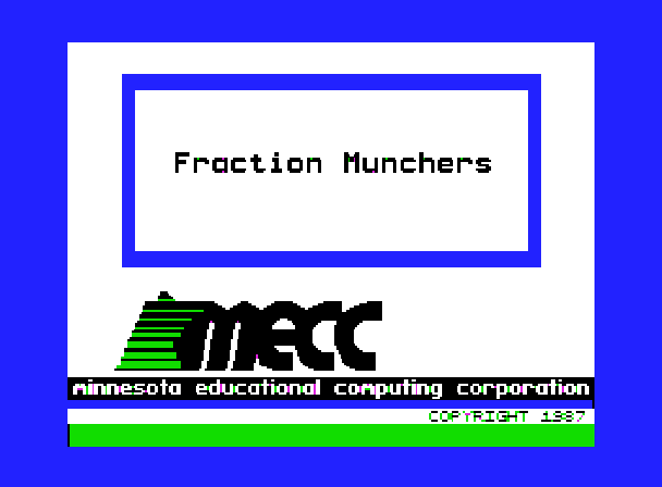 Fraction Munchers Title Screen